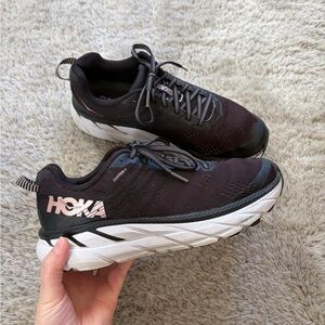 HOKA One One Shoes CLIFTON 6 Women's Size 8.5 Black Running Sneaker F27219K